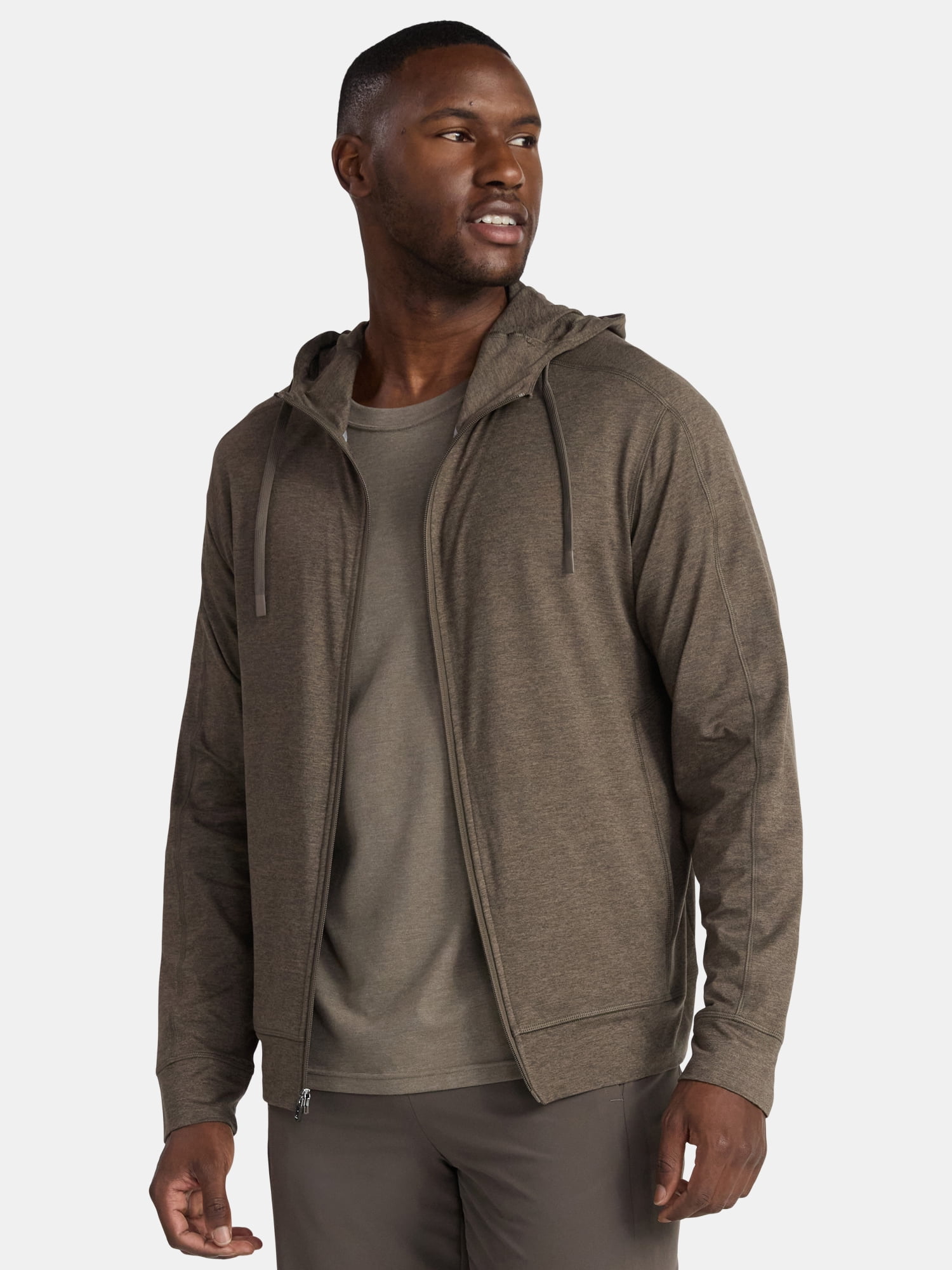 Athletic Works Men's and Big Men's ButterCore Soft Full Zip Hoodie, Sizes S-3XL