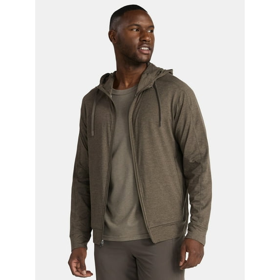 Athletic Works Men's and Big Men's ButterCore Soft Full Zip Hoodie, Sizes S-3XL