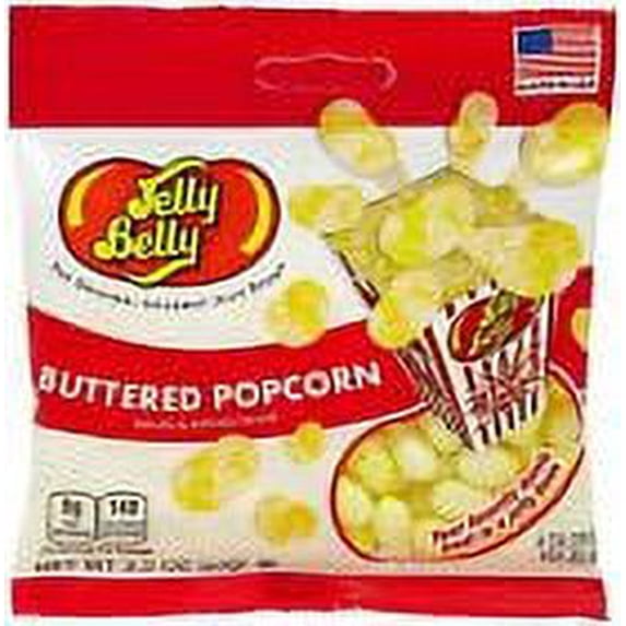 BUTTERED POPCORN- Jelly Belly Candy Jelly Beans - (4) 3.5oz BAGS -FRESH & TASTY