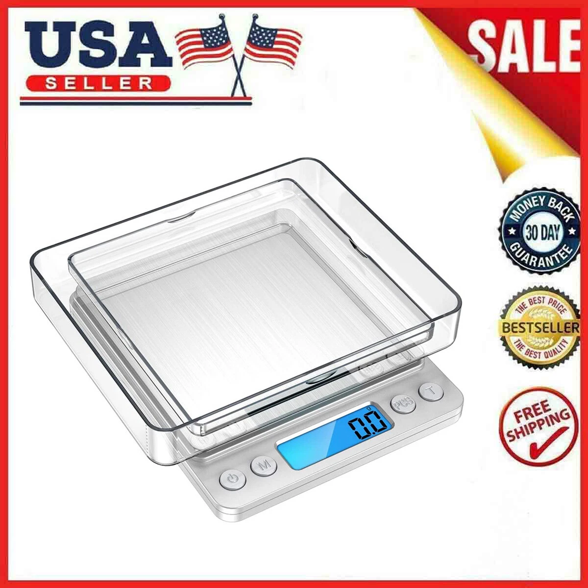 BUTTERFLY- 0.1G-3Kg Electronic Digital Kitchen Food Cooking Weight Balance Scale Accurate