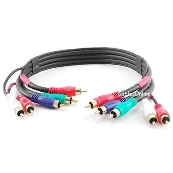 BUTTERFLY- 1.5Ft. Hi-Resolution Component Audio & Video 5-Rca Male To Male Cable, Av-701H