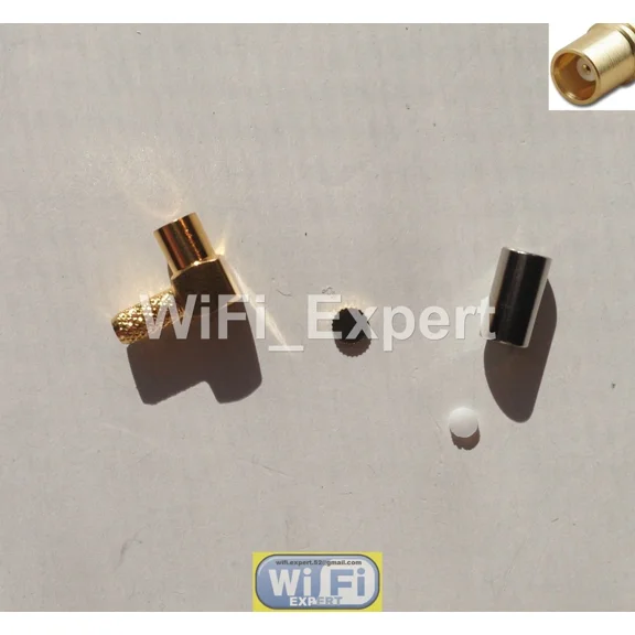 BUTTERFLY- 10 X Mmcx Angle Female Plug L Type Connector Rg316 Rg174 Rf Cable Crimp Solder