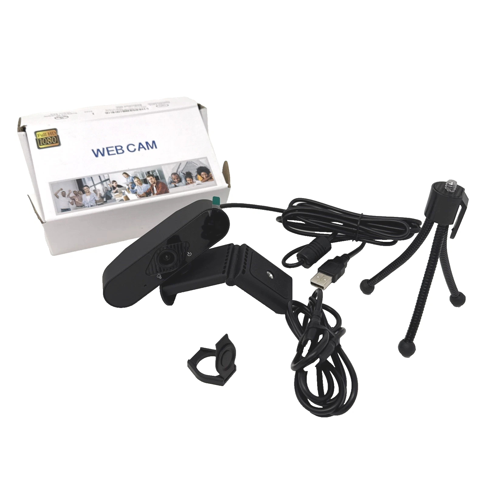 BUTTERFLY- 1080P Webcam Web Camera Full Hd Cam Microphone For Pc Laptop Usb 2.0 W/ Tripod