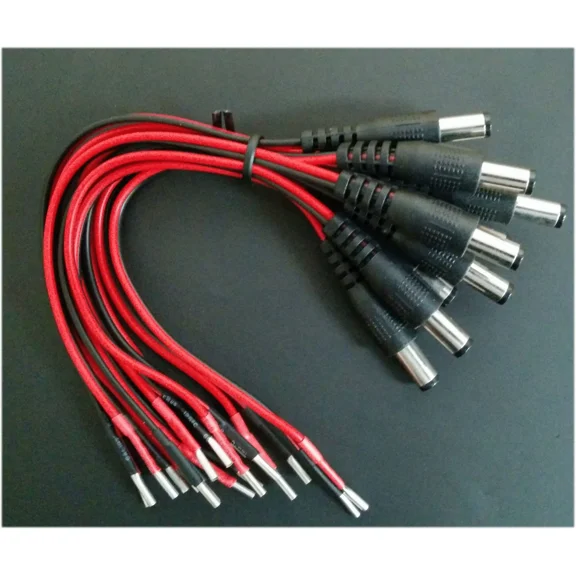 BUTTERFLY- 10Pcs Dc Male End Jack Power Cable With Lead End Pigtail For Cctv Security Camer