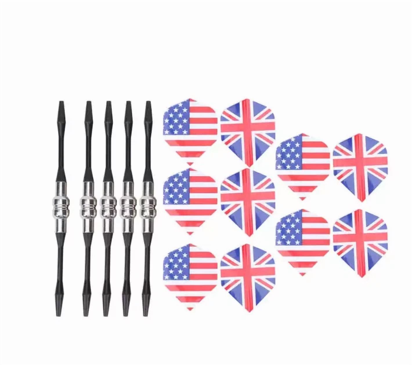 BUTTERFLY- 10Pcs Magnetic Dart Needle With Flag Pattern Accessory Style Dart Game