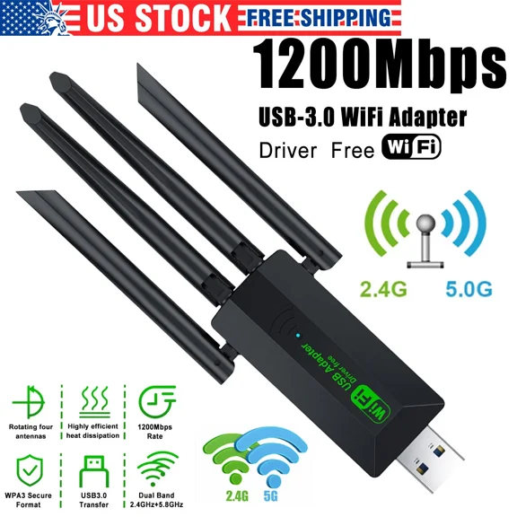 BUTTERFLY- 1200Mbps Wifi Usb 3.0 Dongle Signal Extender Wireless Internet Repeater Booster