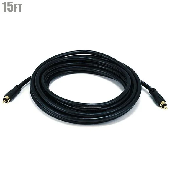 BUTTERFLY- 15Ft Rca Digital Coax Coaxial Audio Video Cable Composite Subwoofer Cable Cord