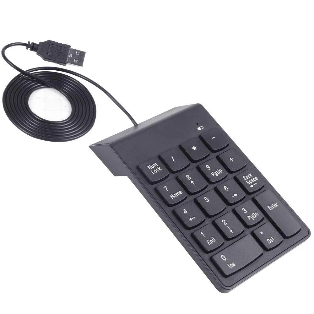 BUTTERFLY- 18 Key Portable Wired Numeric Keypad Keyboard For Laptop Notebook Pc Computer