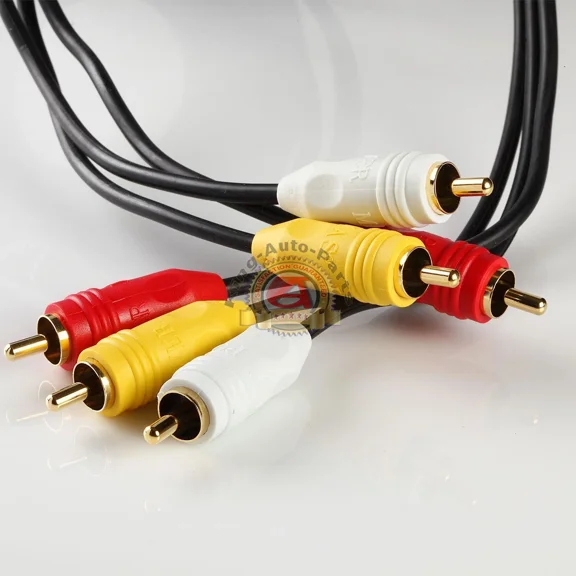 BUTTERFLY- 18Ft 3 Rca Composite Av Audio Video Cable Gold Plated ( L + R + V ) Male M/M