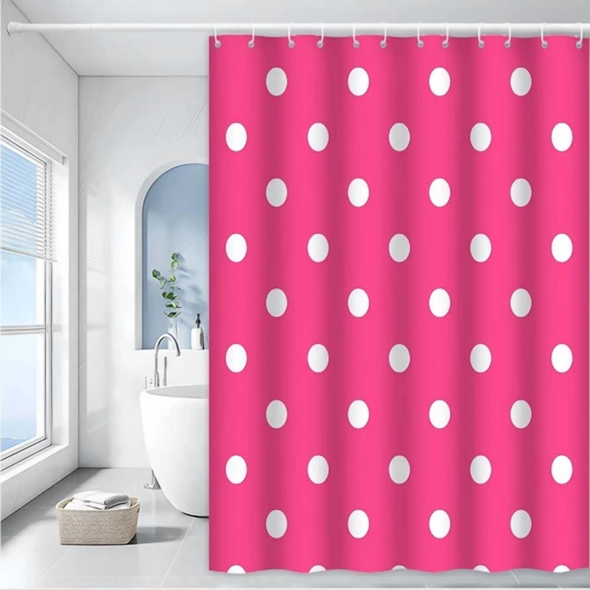 BUTTERFLY- 1Pc Shower Curtain -Polyester Fabric- 70.8X70.8 Inches With Hooks-1367Bl