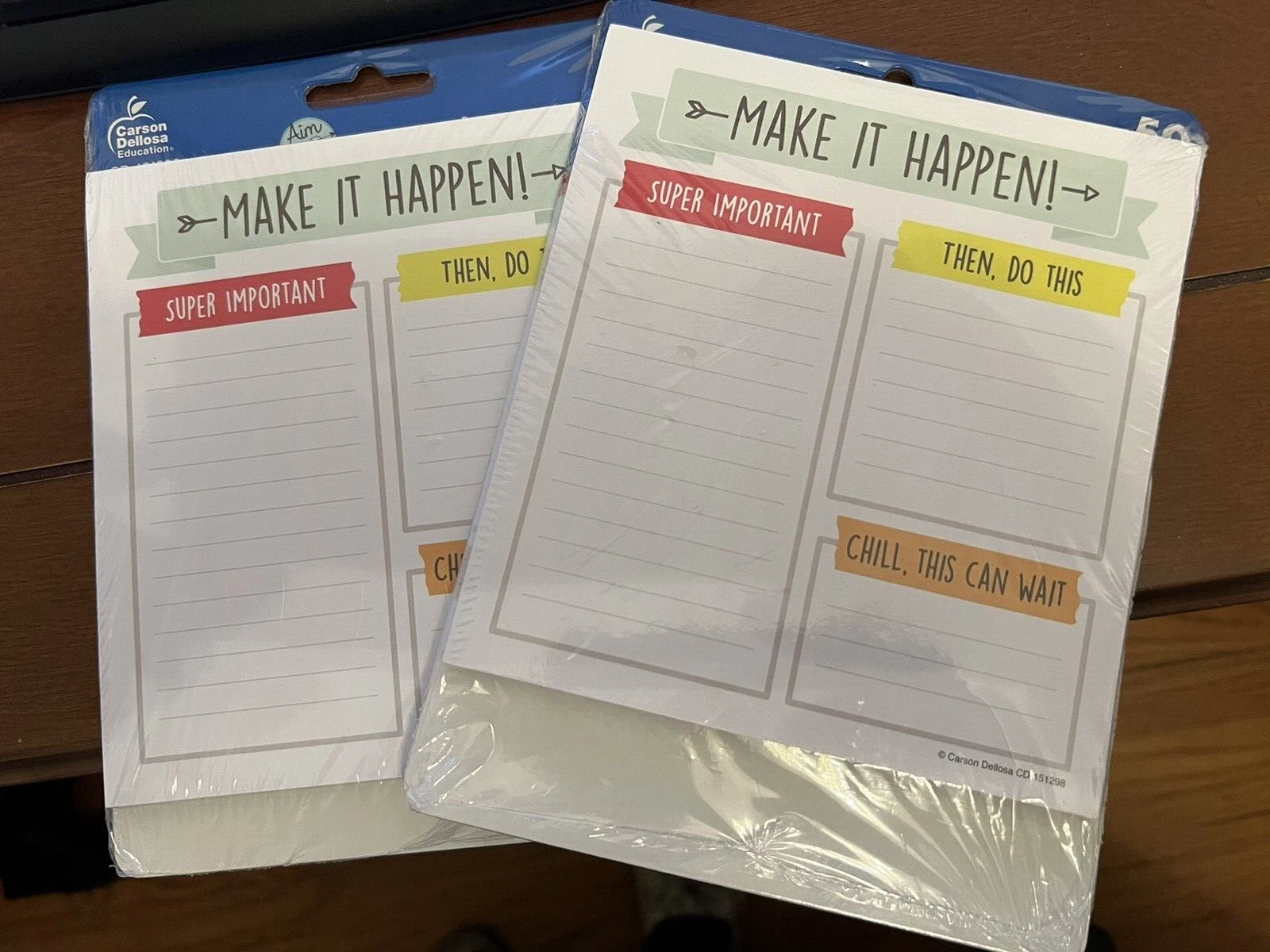 BUTTERFLY- 2 Pack - Carson Dellosa Aim High Make It Happen Notepad, 50 Sheets
