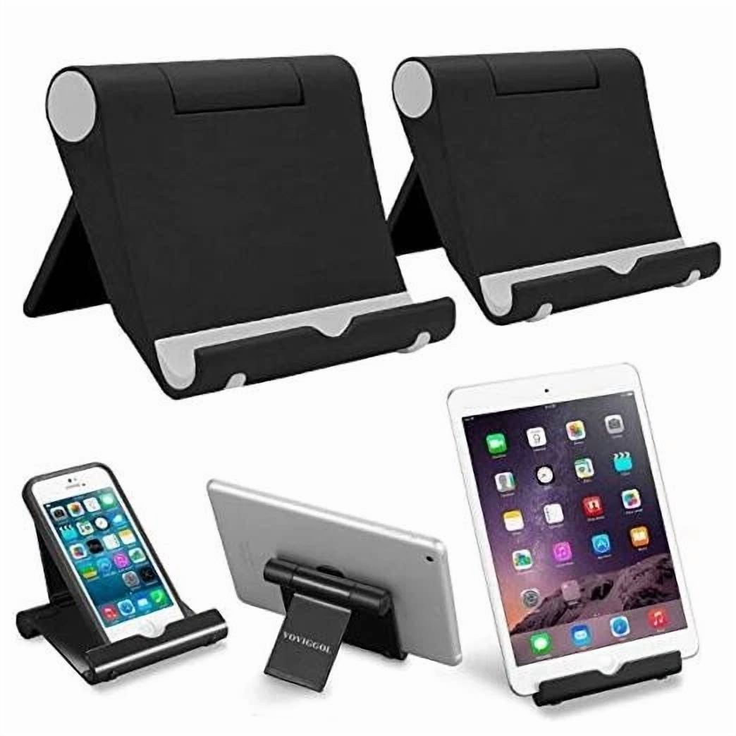 BUTTERFLY- 2 Pack Cell Phone Stand For Desk, Foldable Cell Phone Holder Black 2 Pack