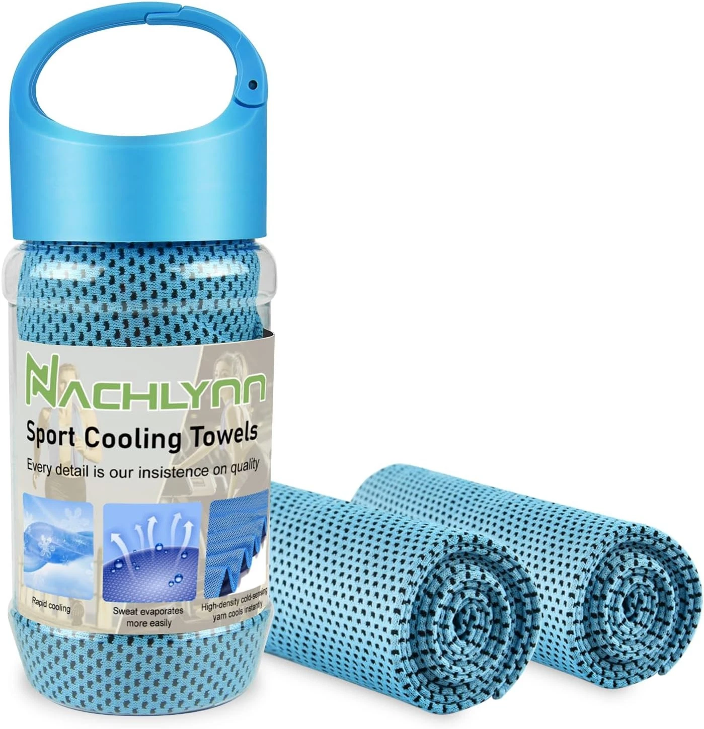 BUTTERFLY- 2 Pack Cooling Towels 40"X12" Ice Microfiber Neck Face Yoga Gym