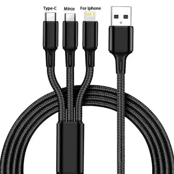 BUTTERFLY- 2-Pack Multi Charging Cable 4Ft, 3 In 1 Nylon Braided Universal Usb Cord...