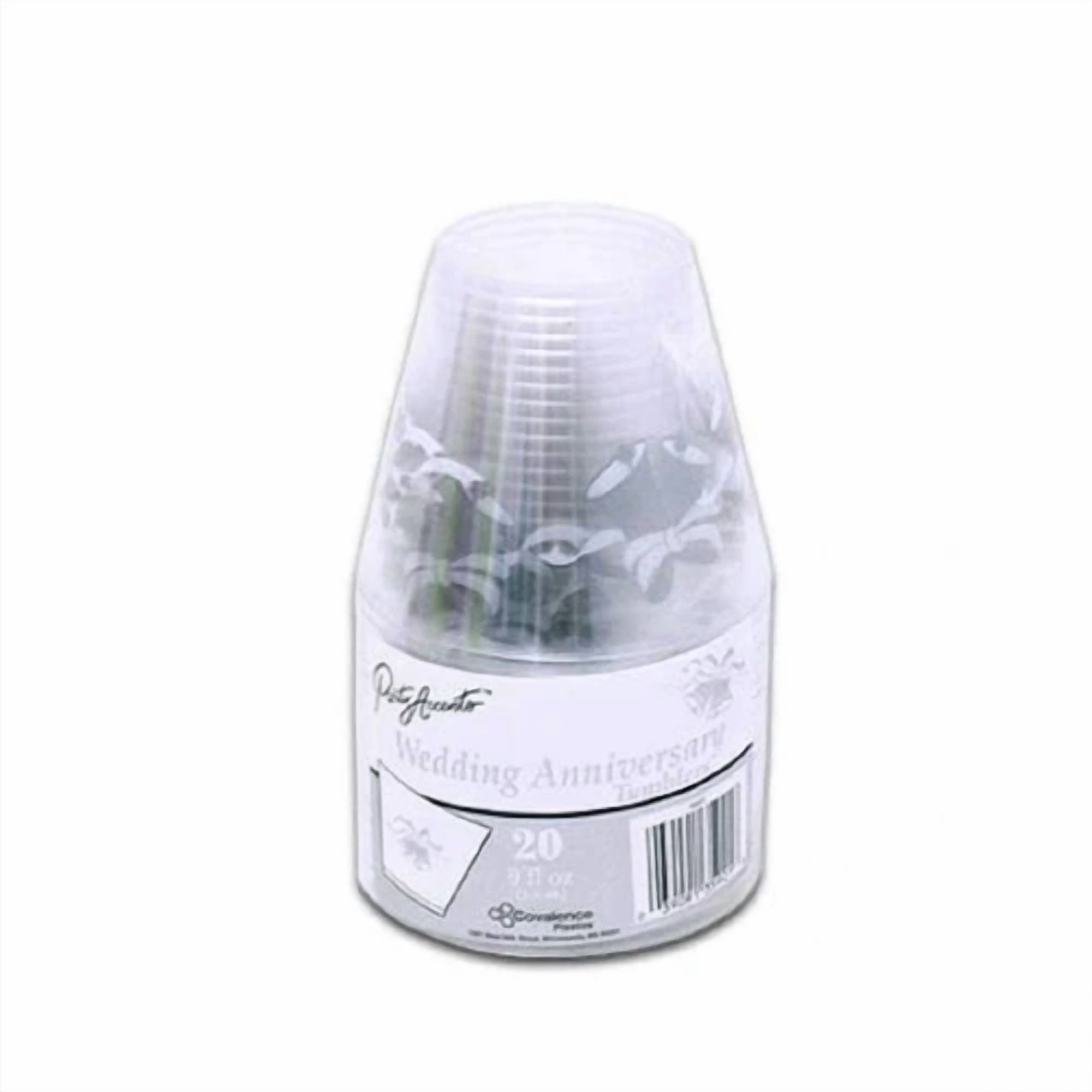 BUTTERFLY- 20 Pack 9Oz Party Accents Anniversary Wedding Holiday Plastic Tumblers Cups H42