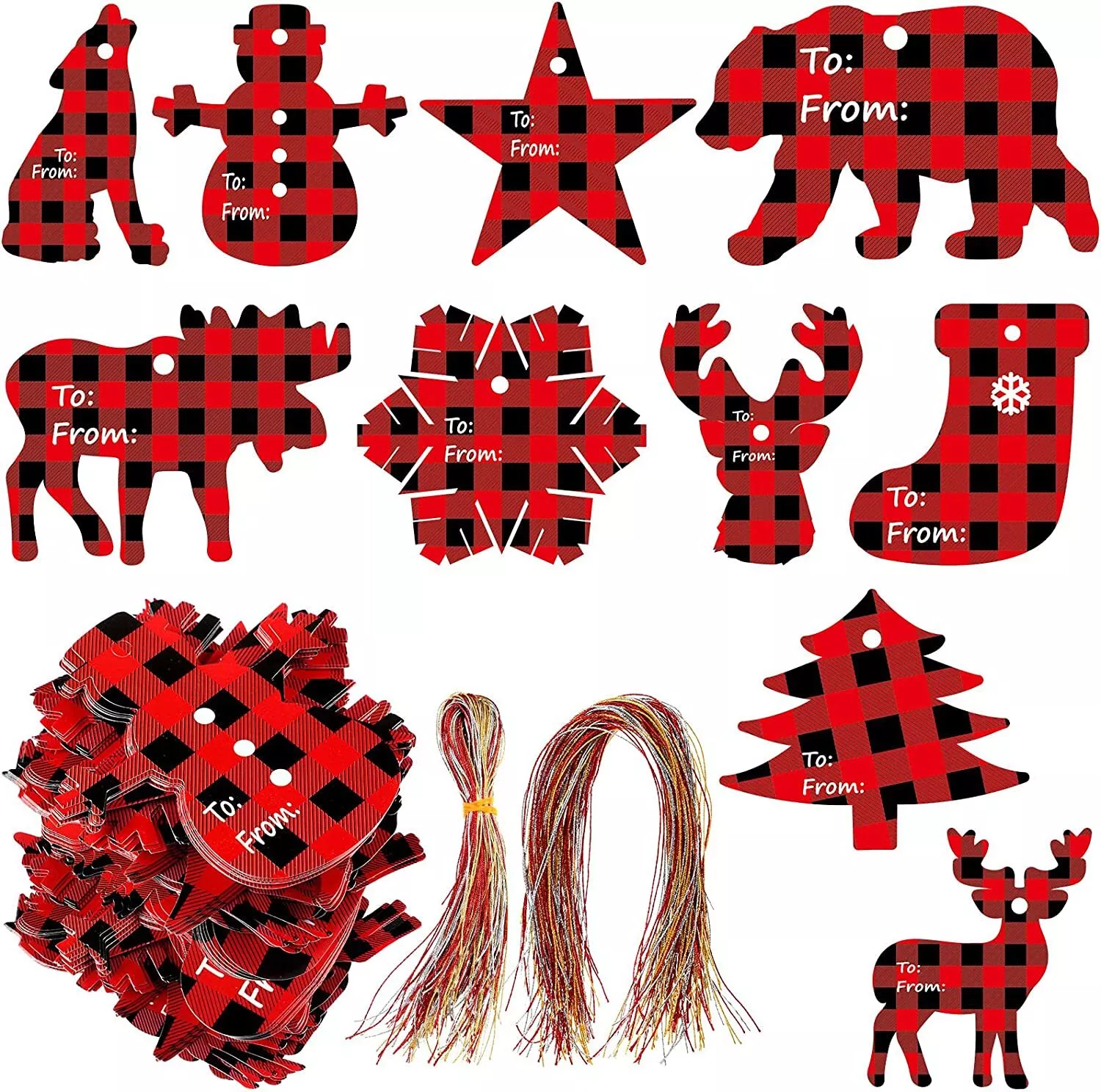 BUTTERFLY- 240Pc Christmas Tag Red Greeting Box Cards Xmas New Year Gifts Fantasy Diy Decor
