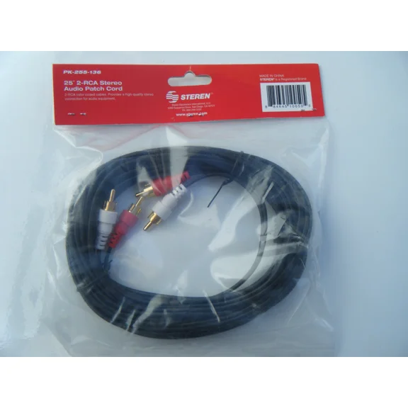 BUTTERFLY- 25'' 2 Rca Color Coded Male For Stereo Audio Cable Gold Hdtv Dvd Amplifier