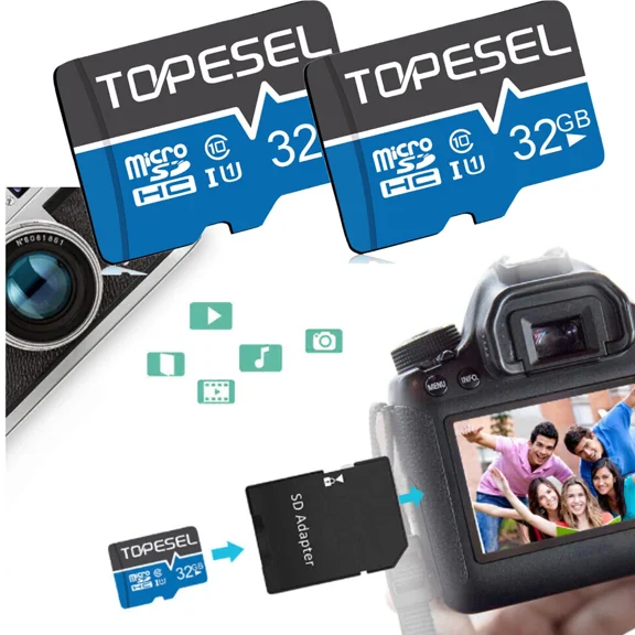 BUTTERFLY- 2Pcs 32Gb Memory Tf Micro Sd Card Class10 High Speed Micro Sd For Camera Phone