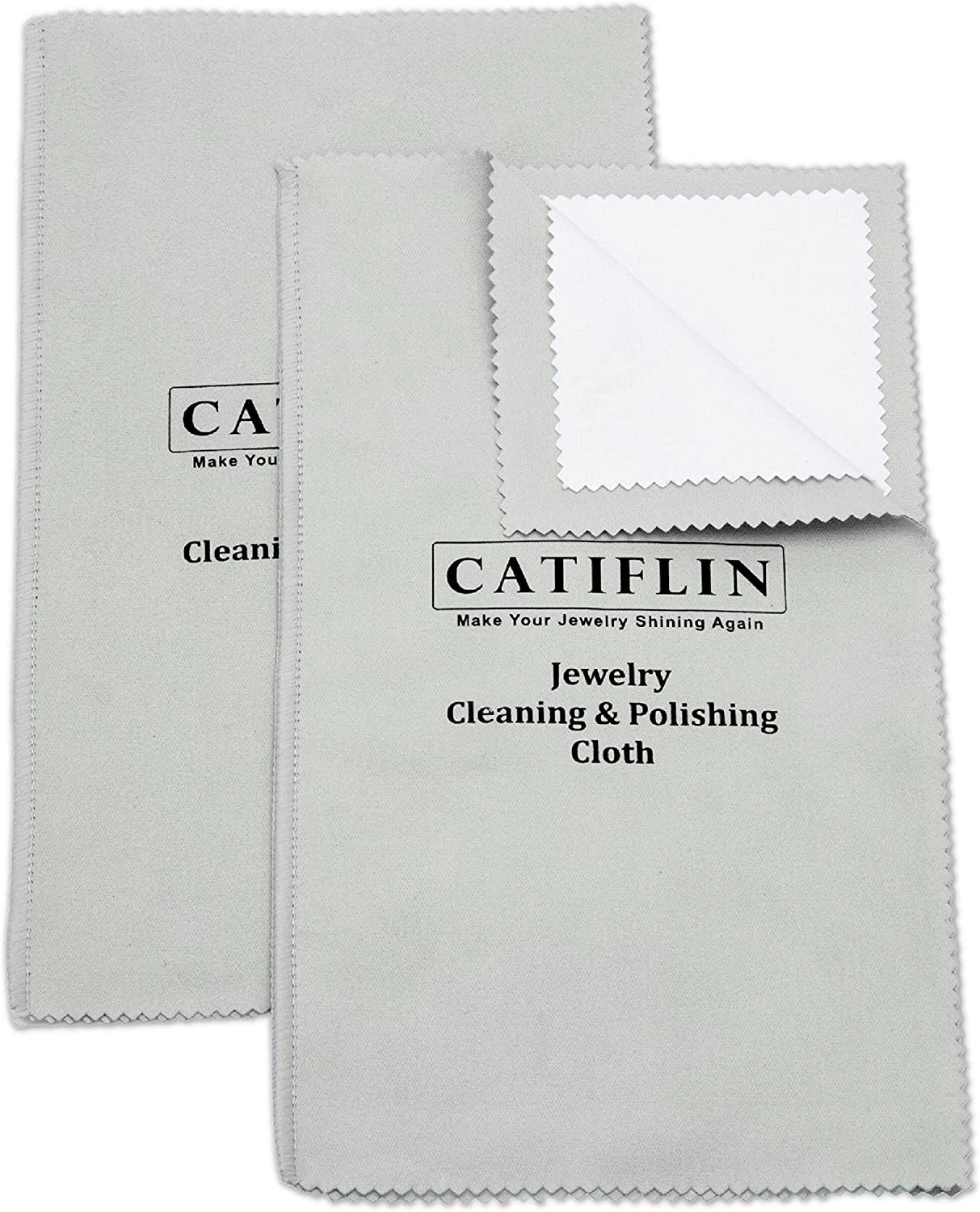 BUTTERFLY- 2Pcs Multi-Layer Jewelry Cleaning Cloth, Large Silver Polishing Cloth, 100% Cott