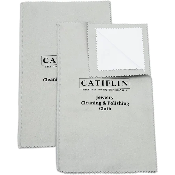 BUTTERFLY- 2Pcs Multi-Layer Jewelry Cleaning Cloth, Large Silver Polishing Cloth, 100% Cott