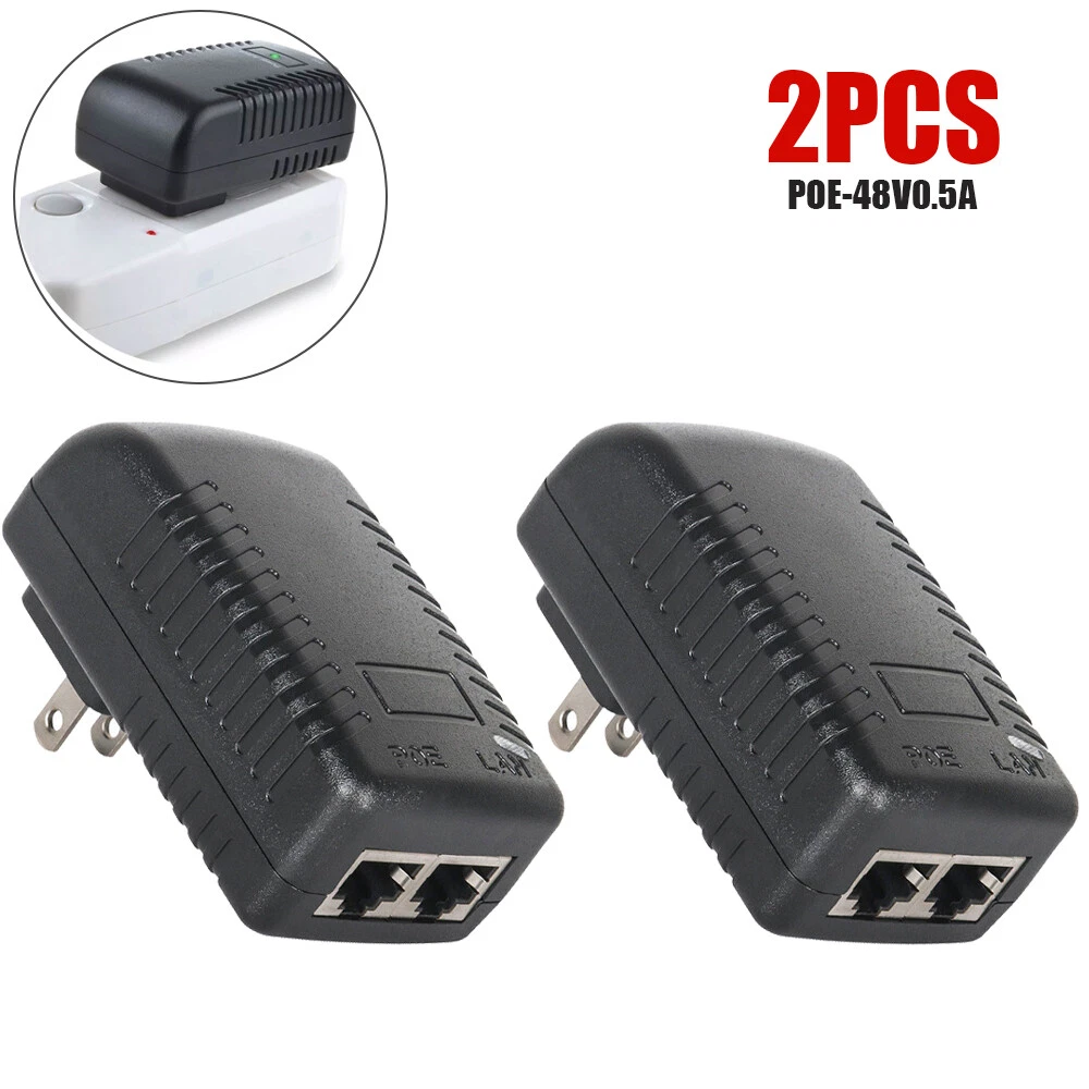 BUTTERFLY- 2Pcs Poe Injector 48V 0.5A Power Over Ethernet Adapter For Poe Ip Camera Switch