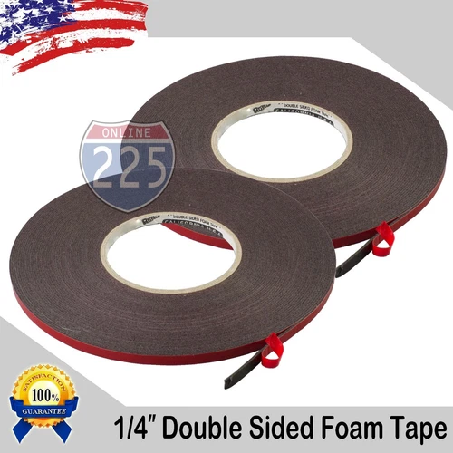 BUTTERFLY- 2X 1/4" Wide Double Sided Acrylic Foam High Strength Adhesive Tape 60 Foot Roll