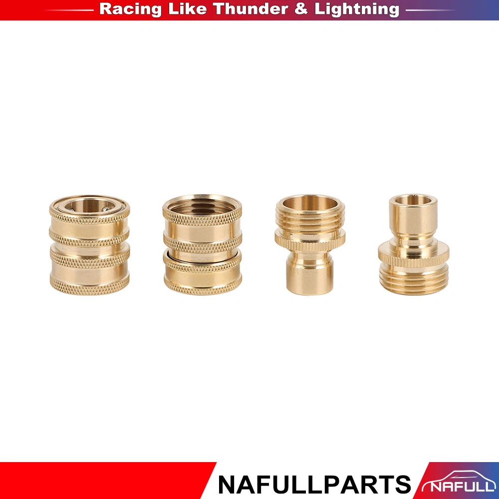 BUTTERFLY- 3/4" Garden Hose Solid Brass Quick Connect Water Female Male Connector Set New