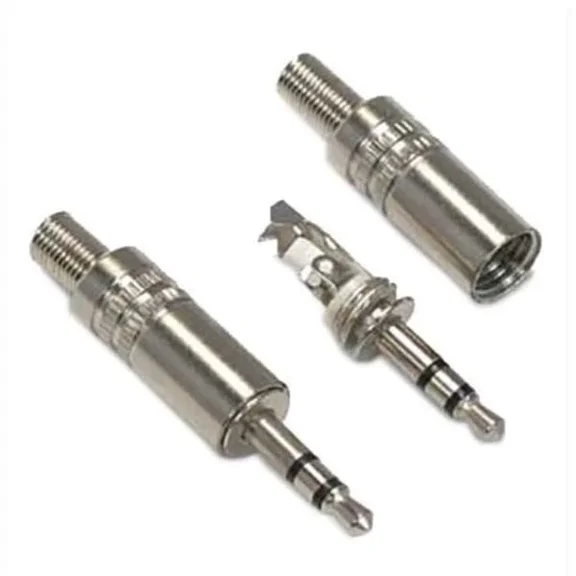 BUTTERFLY- 3.5Mm 1/8" Metal Plug With Strain Relief Metal Housing Stereo Audio Connector