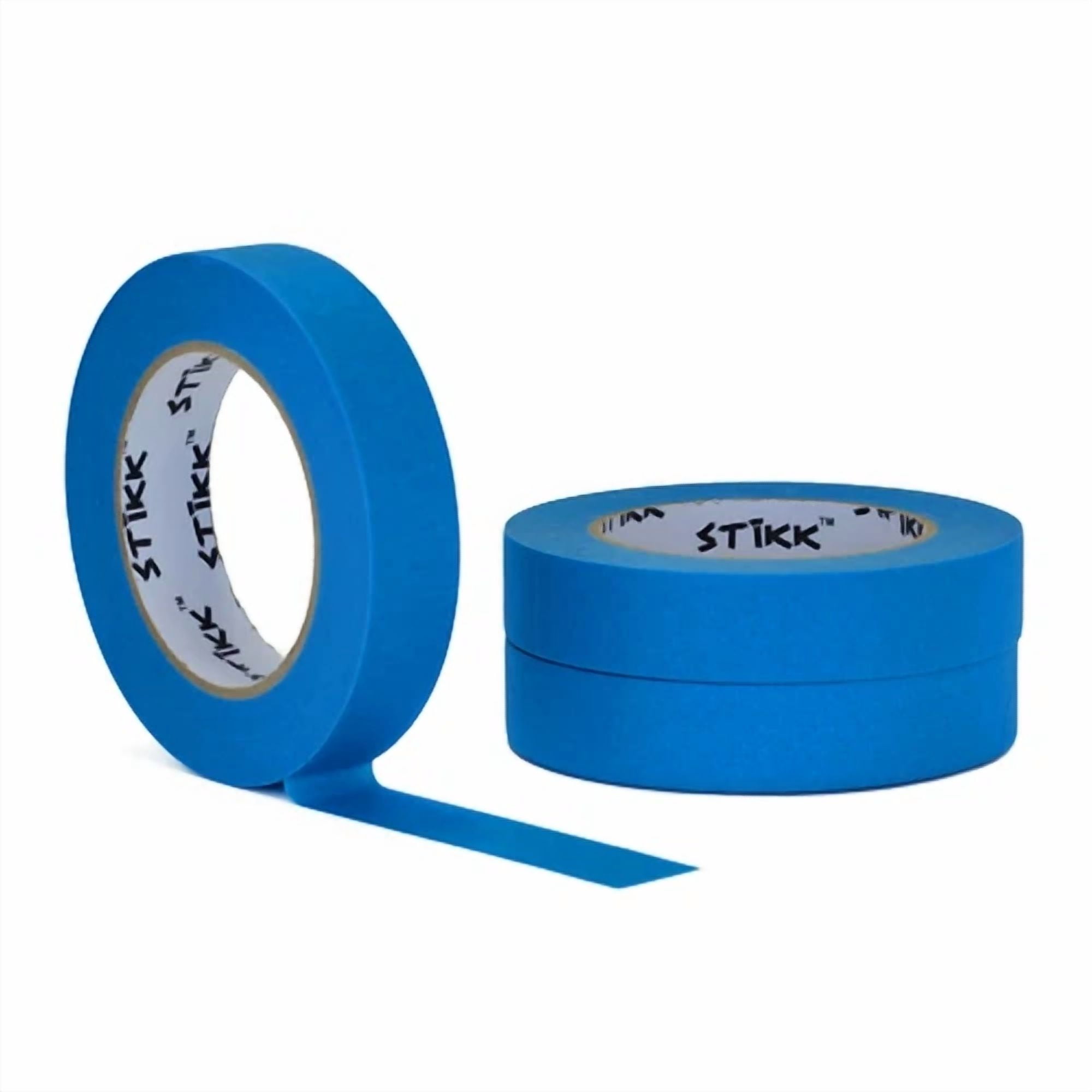 BUTTERFLY- 3 Pack 1" Inch X 60 Yard Rolls (24Mm X 55M) Stikk Sky Blue Painters Masking Tape