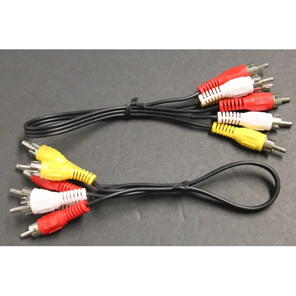 BUTTERFLY- 3 Pcs X 40 Inch /3 Ft 5In 3-Rca Composite A/V Audio Video Cable Male To Male
