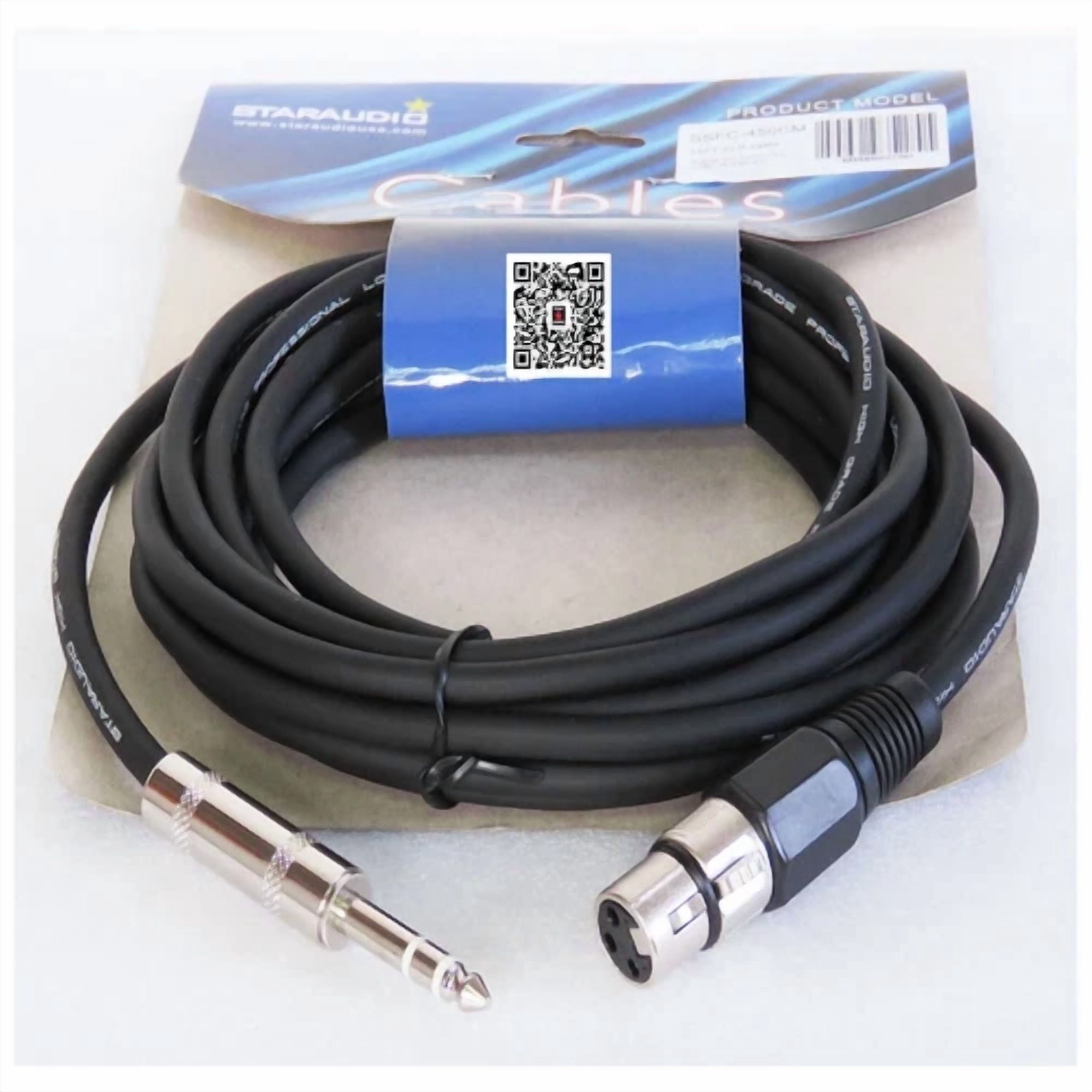 BUTTERFLY- 3-Pin Xlr Female Cable To 15Ft Male Xlr Cable Quarter Inch Stereo Guitar Cable