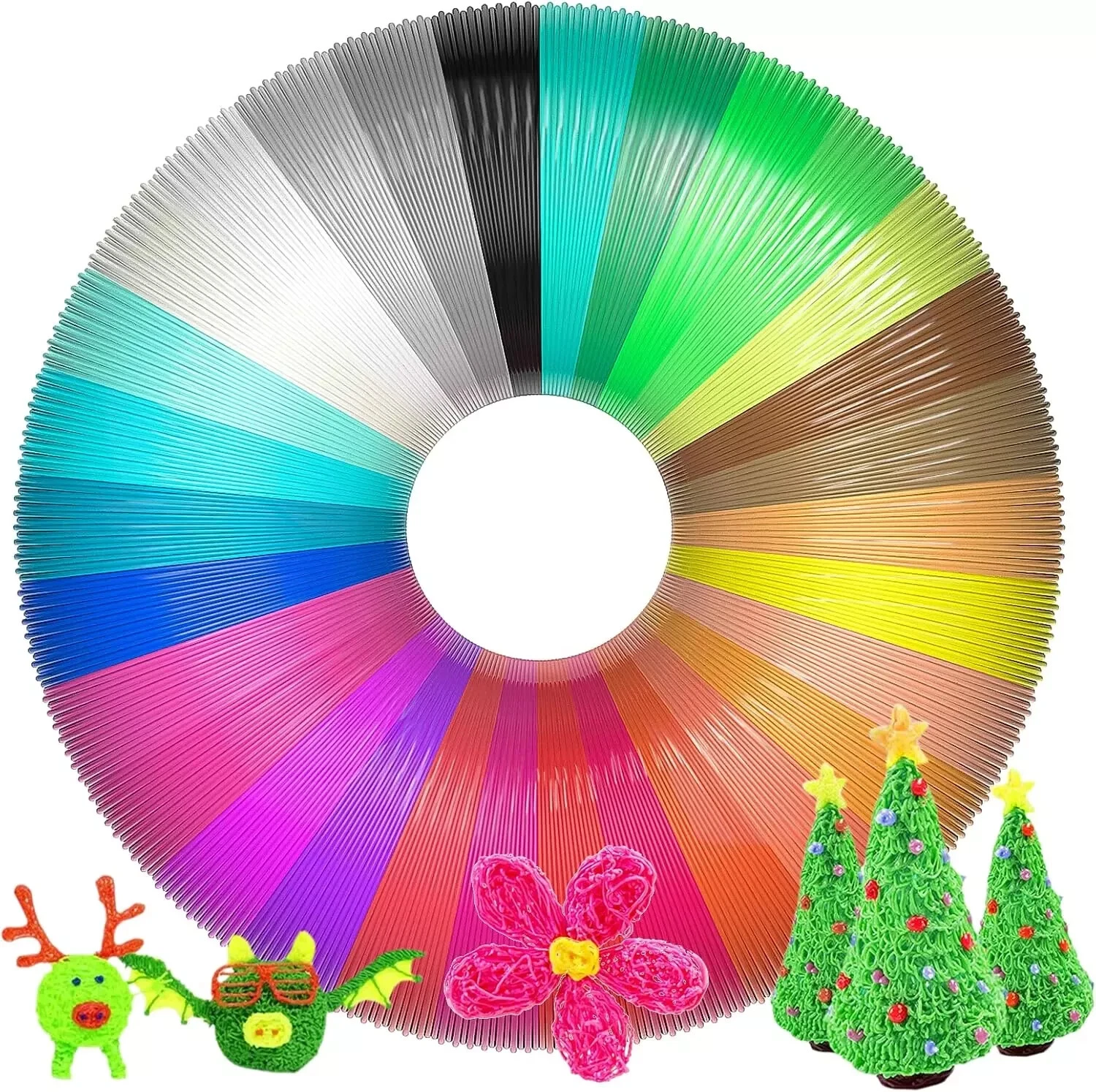 BUTTERFLY- 3D Pcl Pen Filament, 1.75Mm 3D Printing Pen Refills, 30 Colors Filament Refills