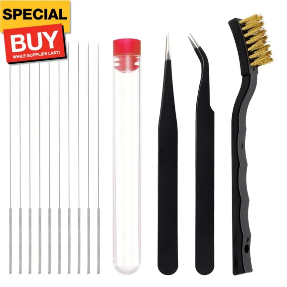 BUTTERFLY- 3D Printer Nozzle Cleaning Kit - 13 Pieces 3D Print Nozzle Cleaner Tools 0.4Mm C