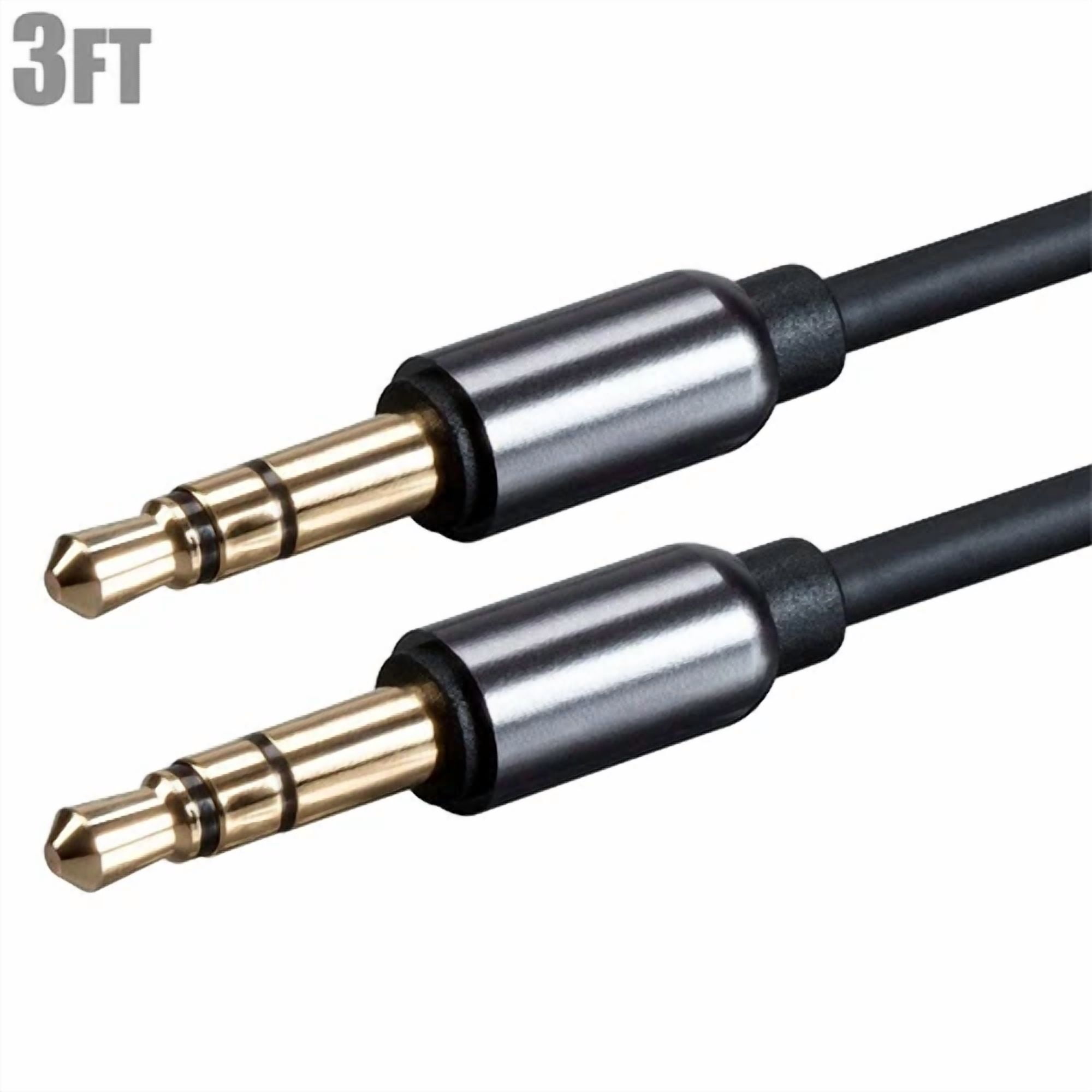 BUTTERFLY- 3Ft 3.5Mm 1/8" Trs Stereo Male To Male Aux Auxiliary Audio Cable Cord Gold