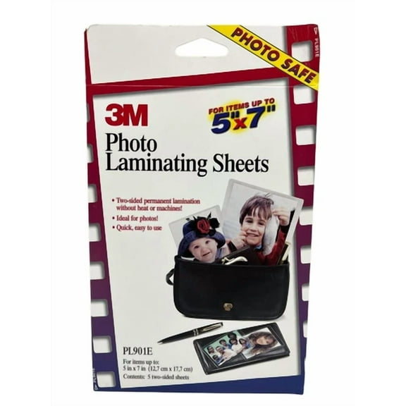 BUTTERFLY- 3M Photo Laminating Sheets 5 Two-Sided For Items Up To 5 X 7 In Pl901E Sealed