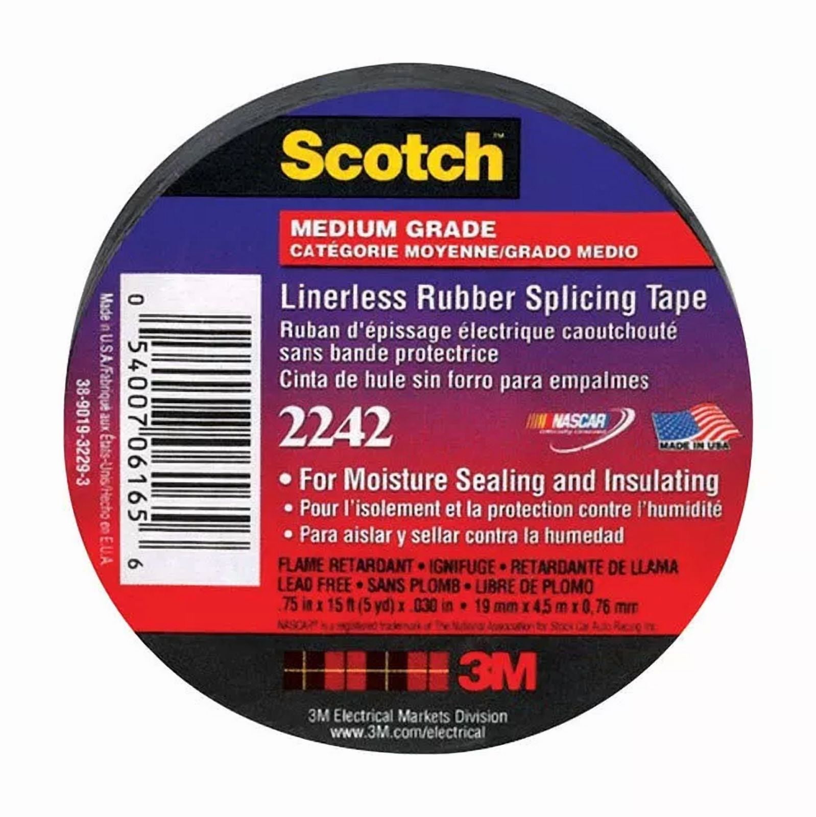 BUTTERFLY- 3M Scotch 3/4 In. W X 15 Ft. L Black Rubber Electrical Tape