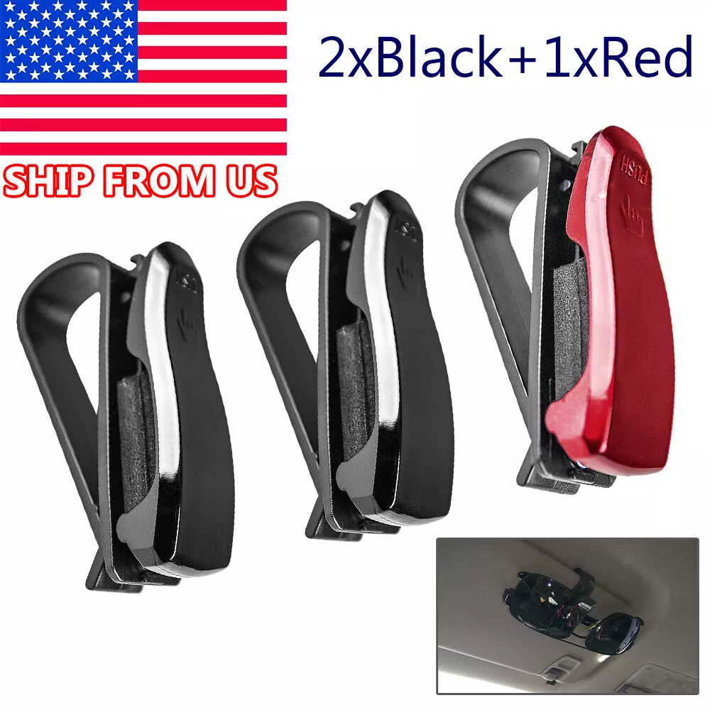 BUTTERFLY- 3X Car Sun Visor Sunglasses Holder Glasses Card Ticket Clips Vehicle Accessories