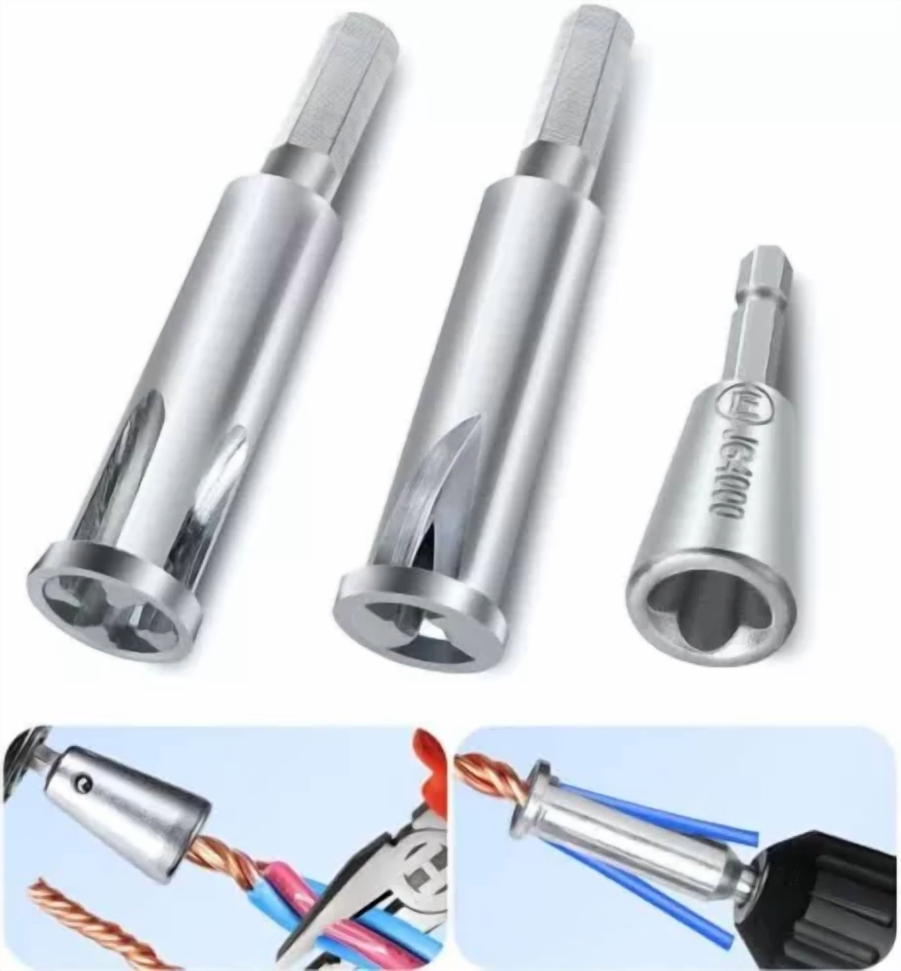 BUTTERFLY- 3X Wire Stripping Twisting Tool Electrical Drill Wire Stripper Cable Nut Twister