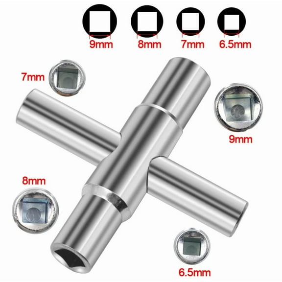 BUTTERFLY- 4 In 1 Steel Faucet Wrench Tap Switch Water Valve Key Bathroon Kitchen Hand Tool