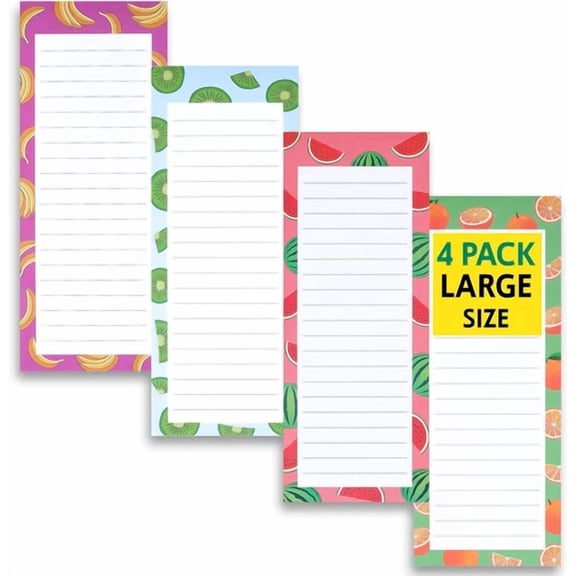 BUTTERFLY- 4 Large Magnetic Notepads  Shopping List, To-Do Large 4 Pack -Style 2