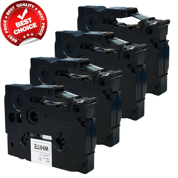 BUTTERFLY- 4 Pk Tz-231 Tze-231 Compatible For Brother P-Touch Laminated Label Tape 12 Mm