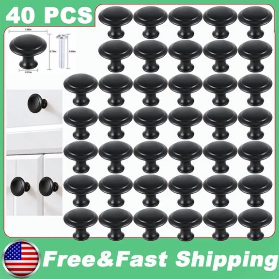 BUTTERFLY- 40Pcs Stainless Steel Cabinet Door Handles Drawer Pulls Knobs Bathroom Kitchen