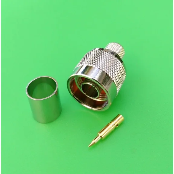 BUTTERFLY- (5 Sets) N Male Crimp Connector For Rg8/U Rg213 Rg214 Cable - Usa Seller