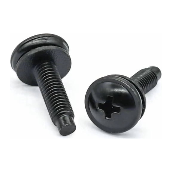 BUTTERFLY- 50 Pack 10-32 Rack Screws, Rack Mount Screws With Nylon Washers For Server , Net