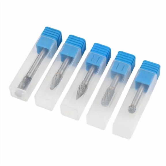 BUTTERFLY- 5Pcs 1/4 Inch Shank Tungsten Carbide Rotary Metal Burrs Bits Set For Die Grinder