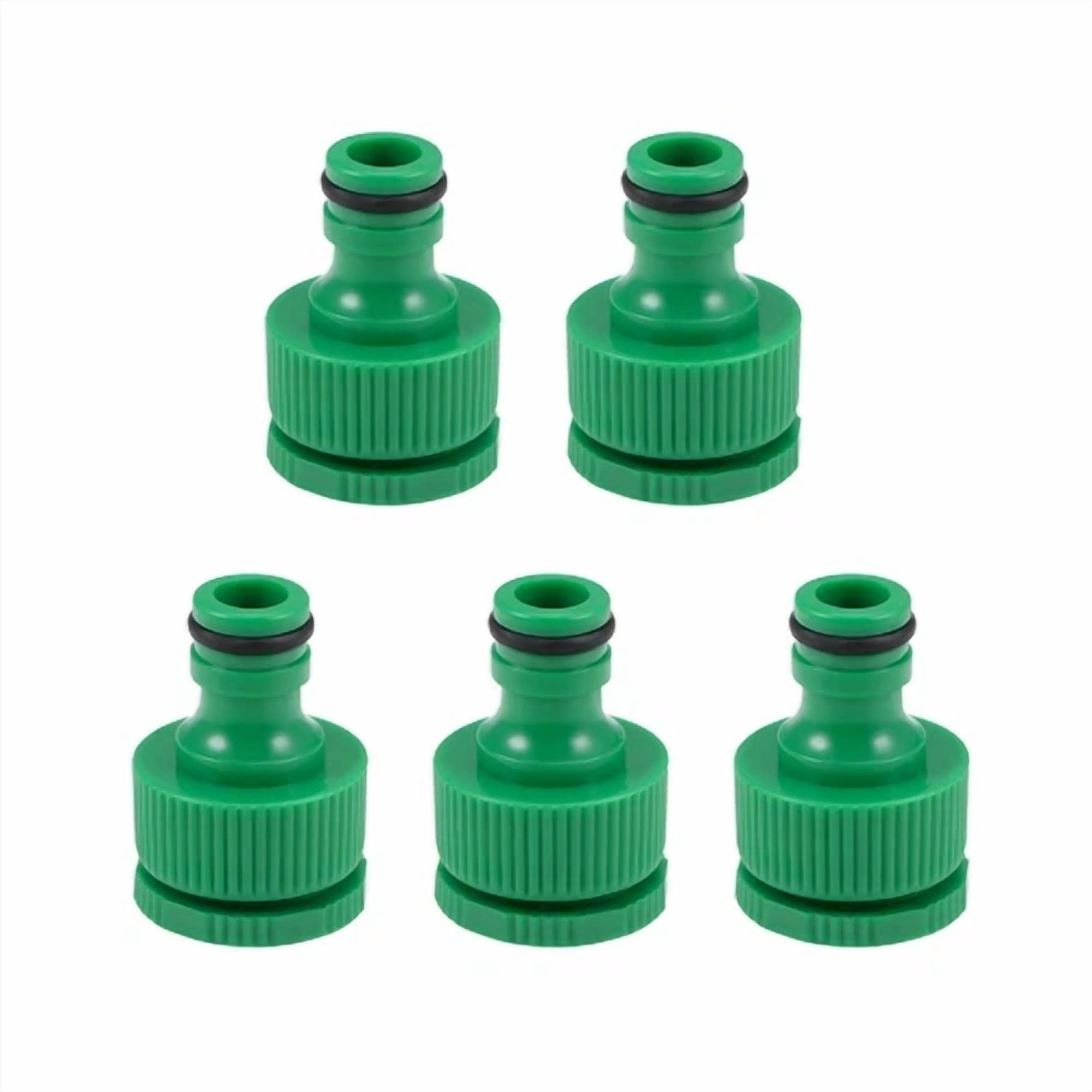 BUTTERFLY- 5Pcs Hose Tap Connector G1/2 Threaded Faucet Nozzle Quick Connect Adapter