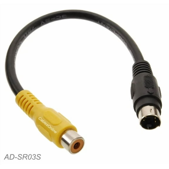 BUTTERFLY- 6 Inch 4-Pin Male S-Video-Out To Rca Female Composite-Out Video Adapter Cable