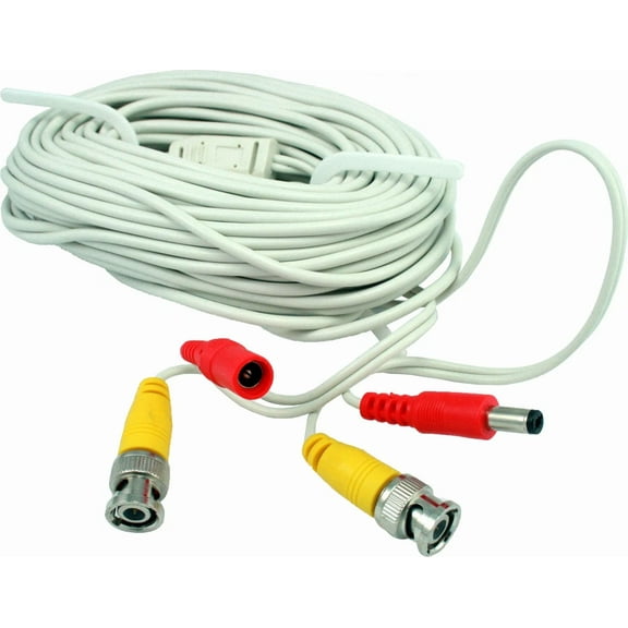 BUTTERFLY- 60 Ft Premade Siamese Cctv Video + Power Cable (Bnc + Dc Cable)