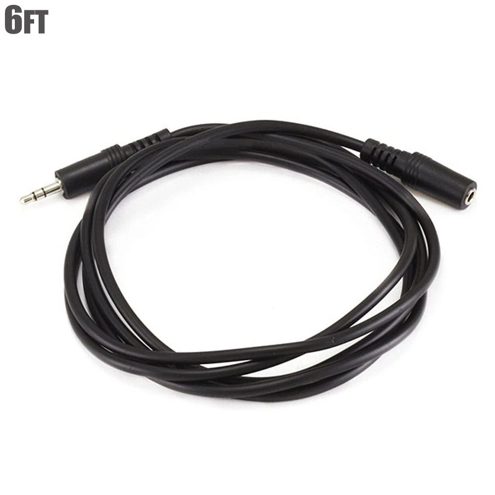 BUTTERFLY- 6Ft 1/8" 3.5Mm Male To Female Trs Stereo Audio Auxiliary Cable Extension Cord