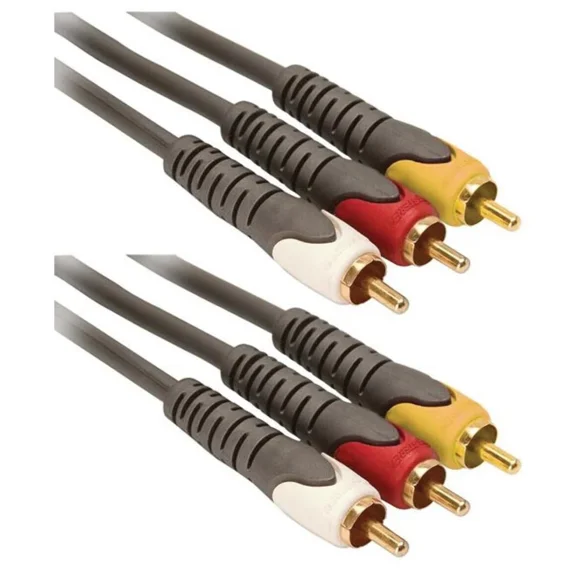 BUTTERFLY- 6Ft 3-Rca Composite A/V Cable Home Theater
